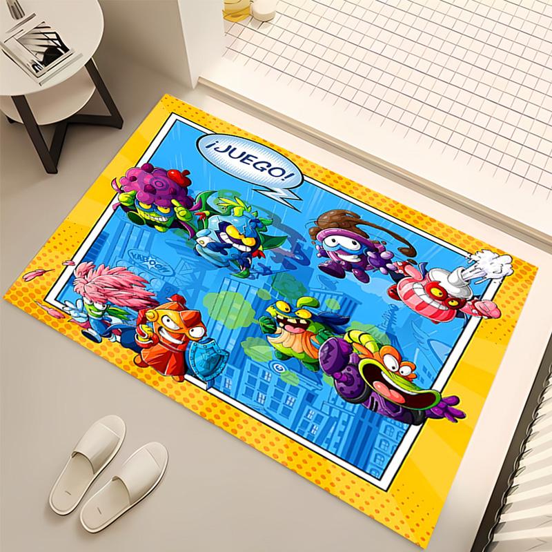 1pc Superthings3 Print Area Rug - Soft, Washable Non-Slip Indoor Mat, Living Room, Home Office Decorative Rug,Office Decorative