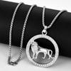 Animal Pendant Necklace, European and American Hip-hop Style Retro Trendy Lion Pendant Accessory