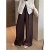 Women Summer Loose Thin Casual Pants Solid High Waist Wide Leg Pants