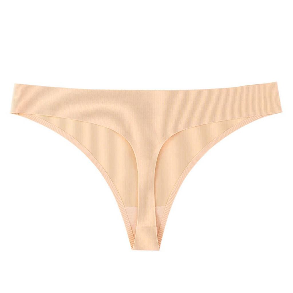 5 PC Seamless Ice Silk Seamless Ladies Breathable Briefs Ultra-thin Thong Underwear Women