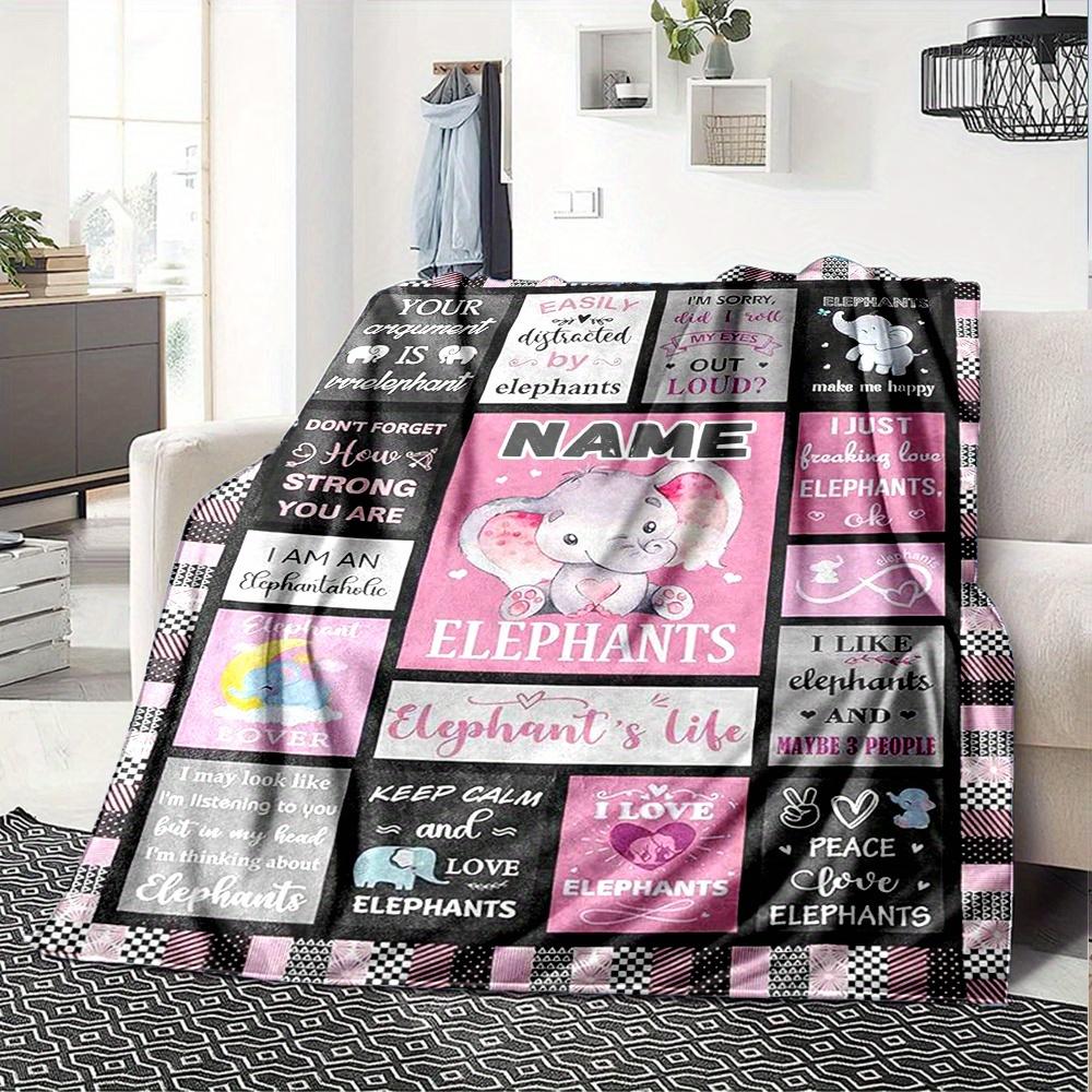 Elephant Lovers Home Blankets Comfortable Soft Lightweight Allseason Multipurpose Blanket For Picnics Couches Offices Beds Living Rooms Perfect Gift