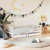 VidaXL Bed Frames for Children with Drawers, Single Bed with Headboard and Footboard, Bedroom Furniture, Scandinavian, 834445