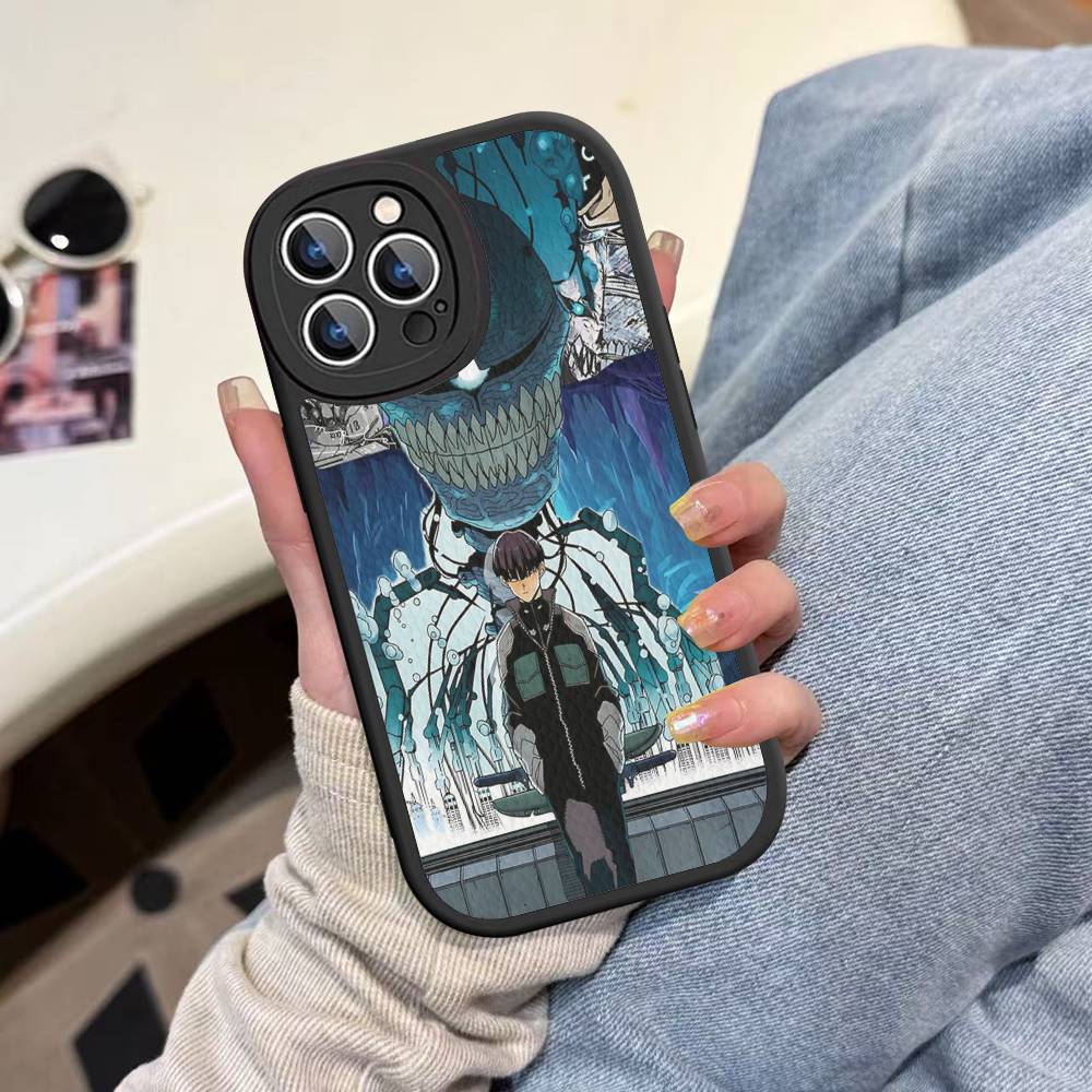 Классический аниме K-kaiju No8 Кожаный чехол для телефона для iPhone 16 15 14 13 12 11 Pro Max Plus Ударопрочный чехол