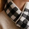 Шарф с подогревом с USB-питанием, клетчатый принт, регулируемый, 3 режима нагрева, грелка для шеи, портативный электрический обогреватель для шеи