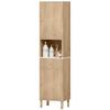 Multi-Storage Slimline Bathroom Cabinet - Oak Wood Effect