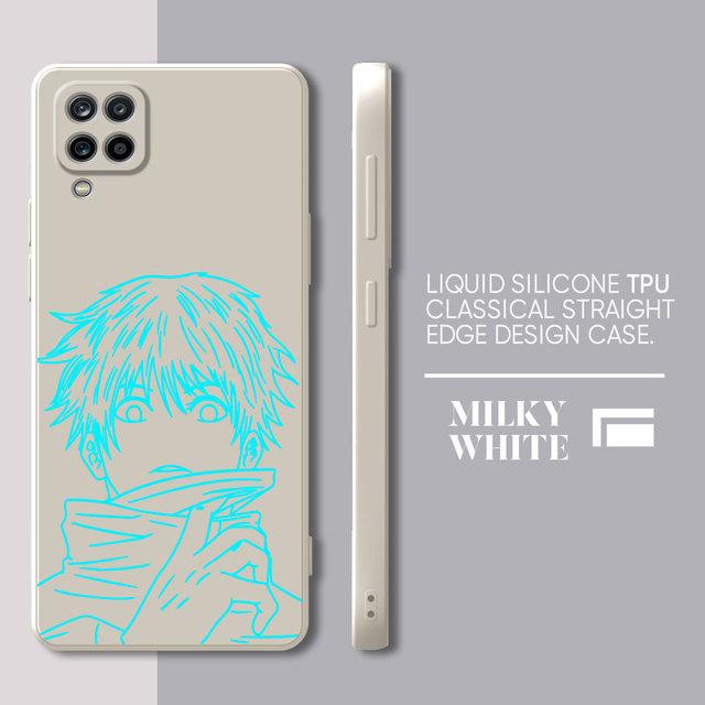 Cartoon Jujutsu Kaisen Phone Case For Samsung Galaxy A71 A21s A01 A03s A70 A31 A02 A51 A50 A11 Silicone Square Liquid Cover Bag