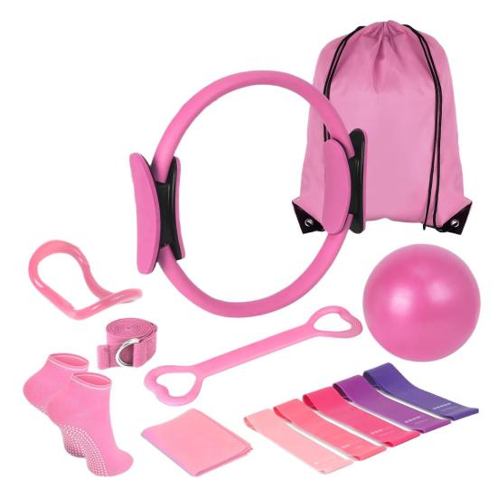 13 шт./компл. комплект для йоги и фитнеса с кольцом для пилатеса, кольцом для йоги, носком, резинкой для попы, поясом для растяжки в форме восьмерки, спортивным инвентарем для дома