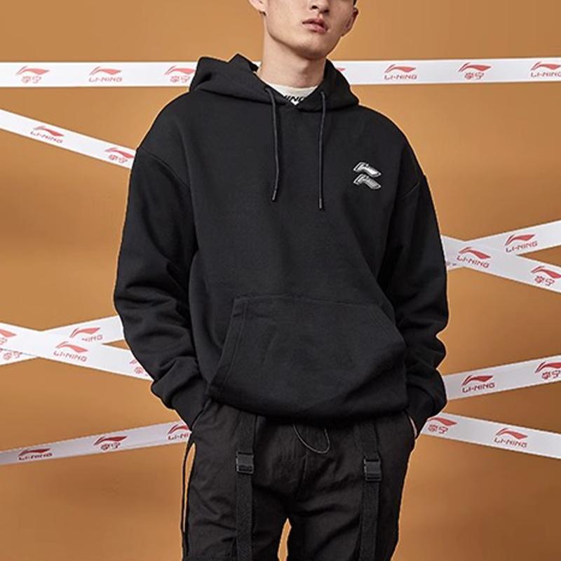 Спортивная модная коллекция Li Ning Толстовка мужская Черная AWDTC13-1