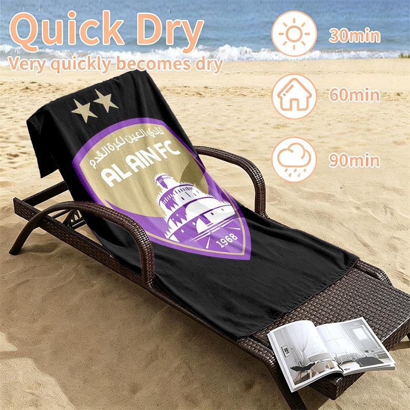 Пляжные полотенца Al Ain FC также служат банными полотенцами, незаменимы летом, musthave для отдыха на природе, пляжа и бассейна