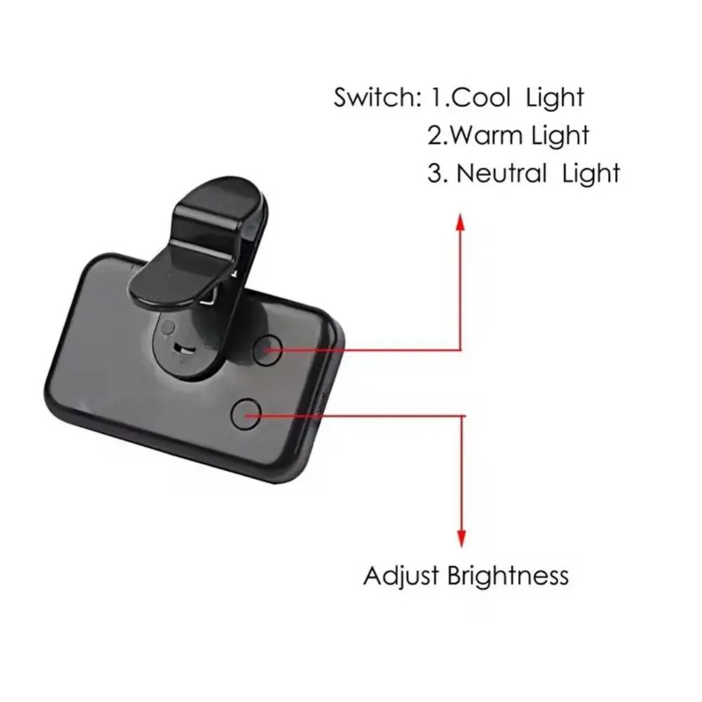 Rechargeable Selfie Fill Light Adjustable Brightness LED Fill Light Clip On Light  Video Recording