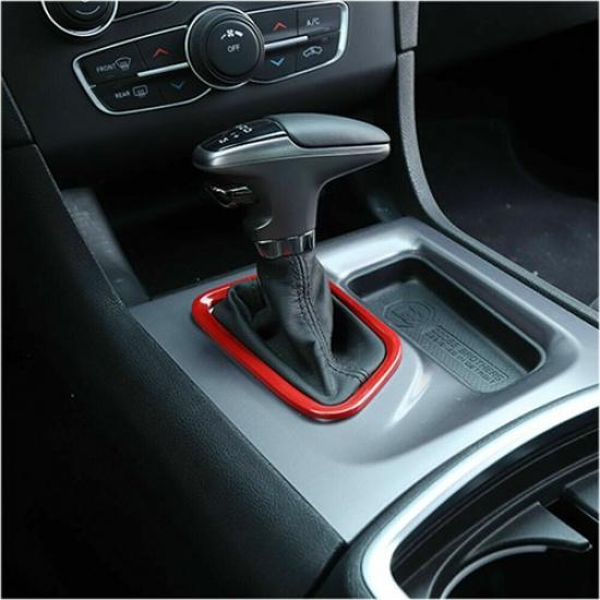 Interior Gear Shifter Frame Trim Ring Cover Bezel for Dodge Charger 2015+ Red