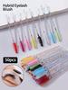 50 шт. цветная щеточка для туши, профессиональная кисть для макияжа глаз, щеточка для туши, легко чистится, многоразовая, многофункциональный инструмент для макияжа
