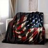 1Pc American Flag Glory Blanket Soft And Comfortable Casual Warm Camping Travel Christmas Halloween Xmas Gift M924266