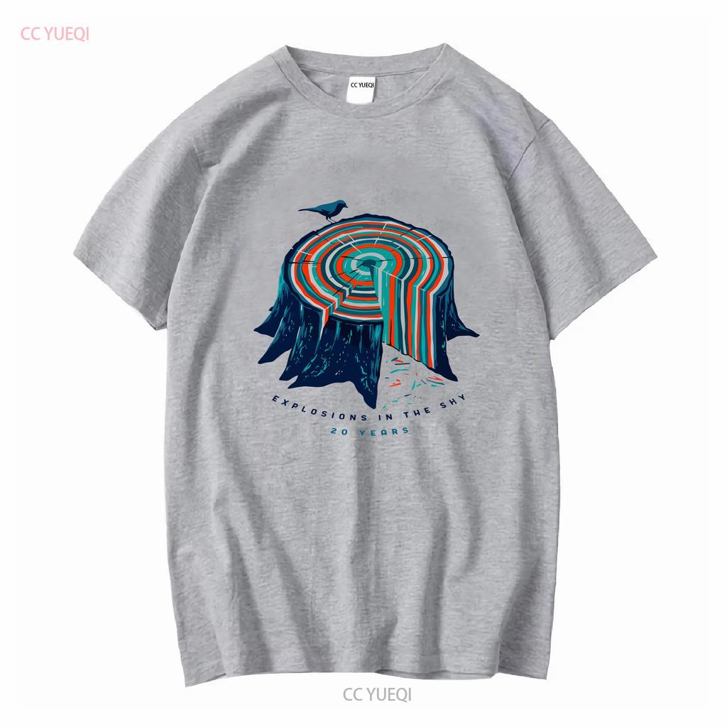 Explosions in the Sky 20 Years Anniversary T Shirt Size Large long sleeves vintage Washed homme Comfortable fashion