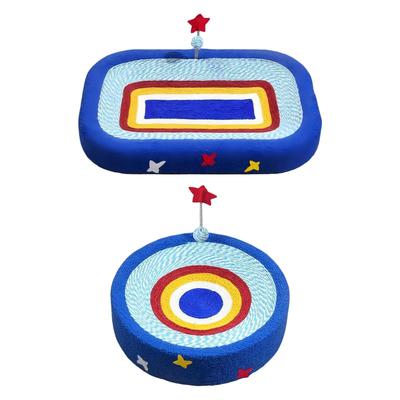 Cat Scratcher Board with Ball Furniture Protection for Indoor Cats, Design,Sturdy Scratch Pad Lounge for Kitten Cat