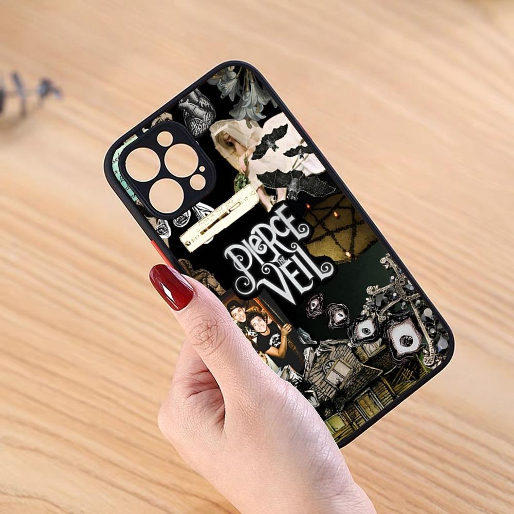 P-pierce The Veil Band Чехол для телефона Черный матовый Для IPhone 16ProMax 15 13 12 11 14 Pro Max Mini Plus SE2020 XS Max XR Чехол