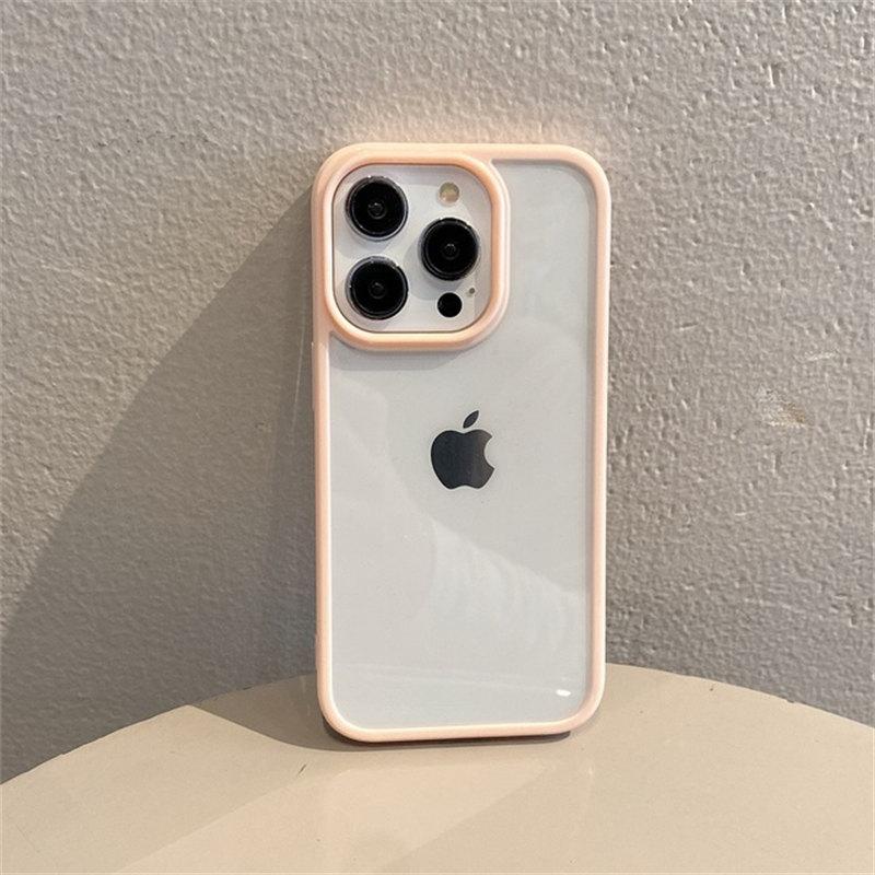 Прозрачный чехол-бампер цвета конфет для iPhone 16 15 14 13 Mini 12 11 Pro Max XR XS X 7 8 Plus SE2020, мягкая противоударная задняя крышка