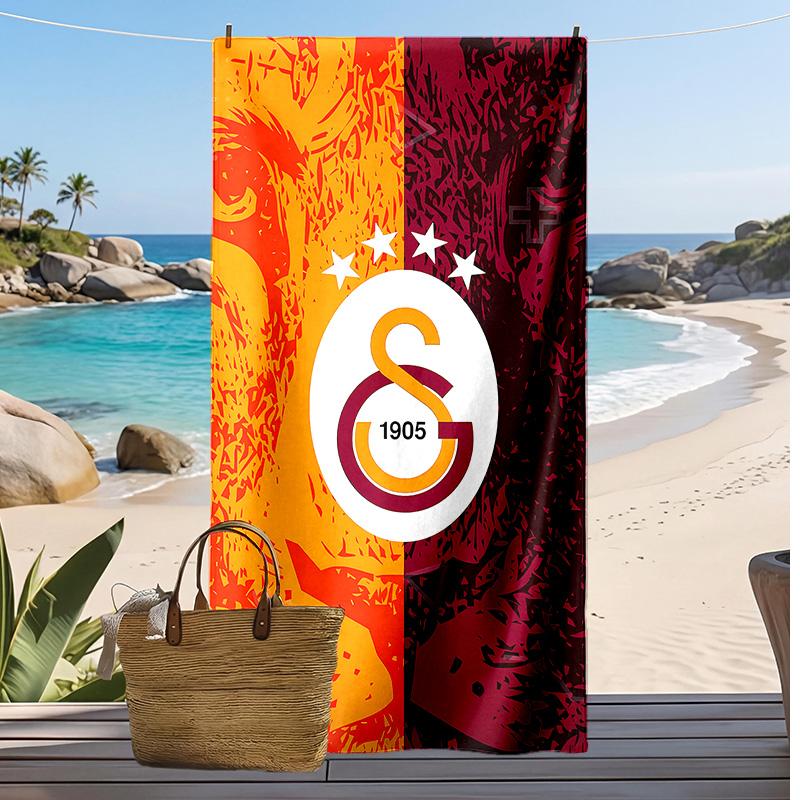 Galatasaray Football Printed Beach Towel Quick Dry Soft TowelPortable Large Rectangular Beach Blanket for Travel Swimming Pool