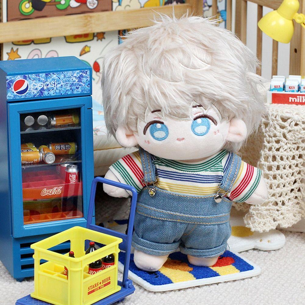 Одежда для кукол ручной работы 20 см Хлопковая кукла Кукольные футболки Мультяшный мини-комбинезон Плюшевая игрушка