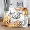 Lion Cub In Exotic Leaves Blankets are suitable for living rooms,making them an ideal choice for outdoor travel and gifts.