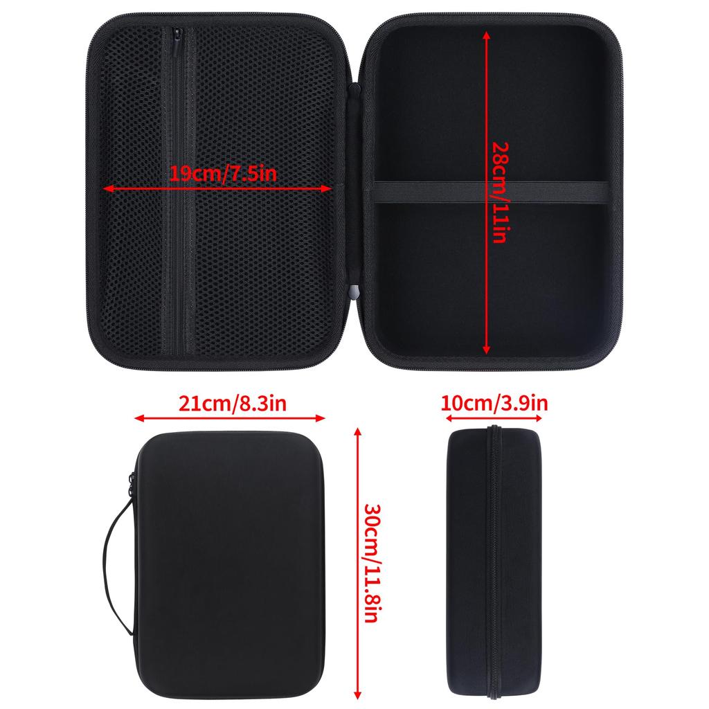 Кейс для хранения Peyyargo, совместимый с 11,5-12,5-дюймовыми портативными DVD-плеерами Dbpower/Iegeek/Cooau (Только черный чехол)