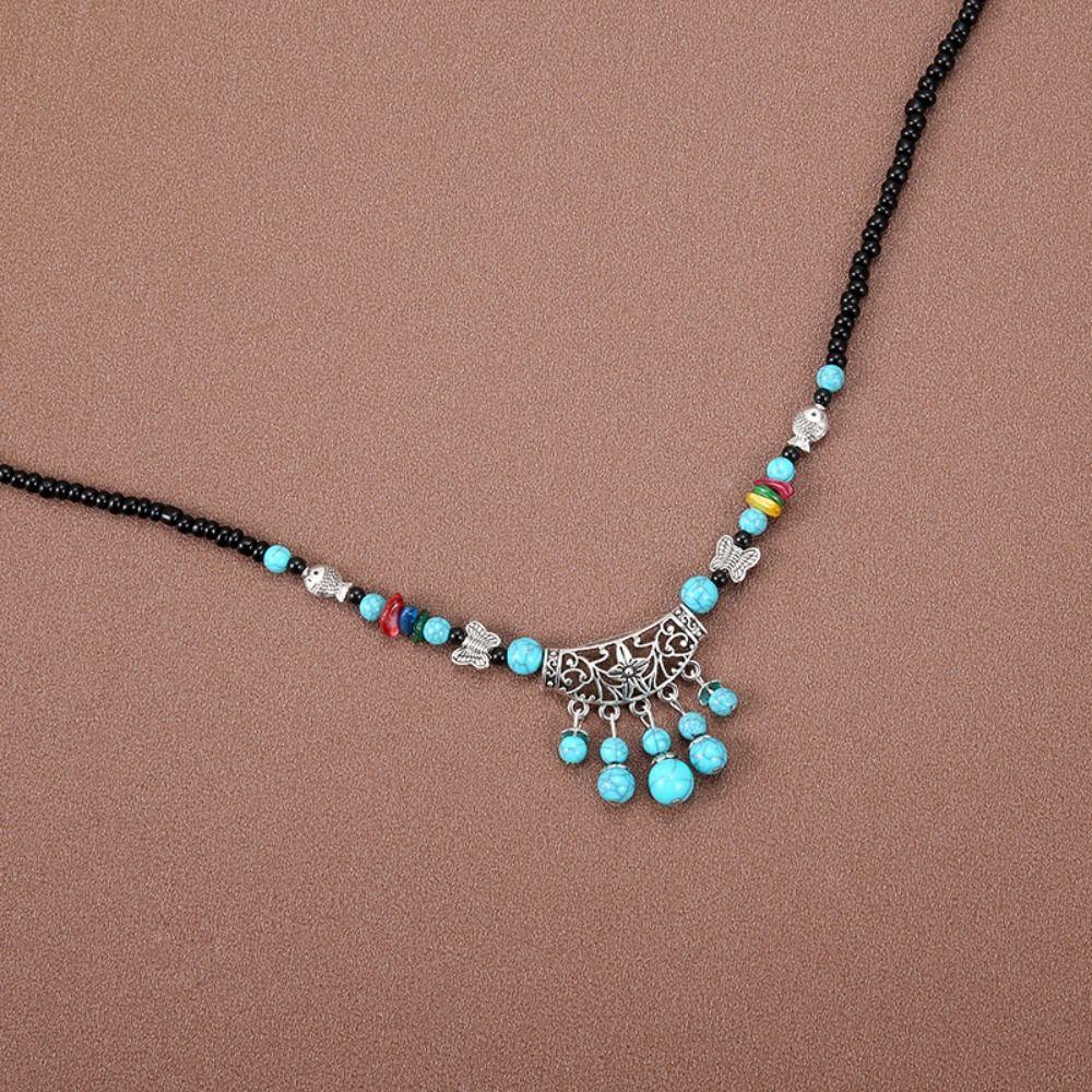 Ethnic Style Bohemia Hair Chain Tassel Women Head Chain Ethnic Style Forehead Chain Exotic Headbands Necklace