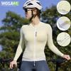 Wosawe Spring Summer YKK Zipper Sweatshirt Highly Elastic Comfortable Moisture Wicking Mountain Bike Cycling Long Sleeve Jersey