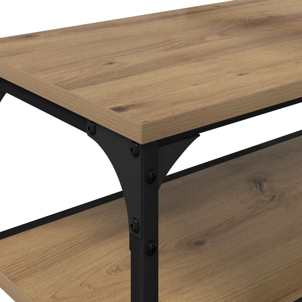 Artisan Oak TV Stand 160 x 30 x 50 cm Composite Wood and Iron