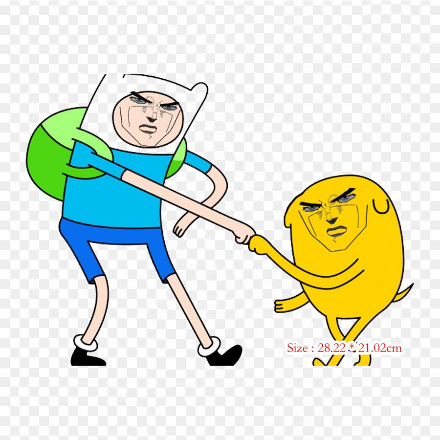 Finn And Jake Cartoon Jake The Dog Finn The Human Iron On Heat Transfer Printing Vinyl Patches Sticker for Clothes DIY Appliques Washable Patches