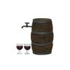 1Set 1/12 Dollhouse Miniature Accessories Mini Combination Red Wine Barrel Wineglass Simulation Toys for Doll House Decora
