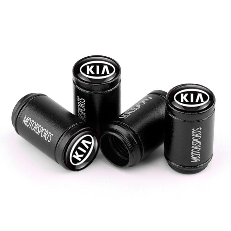 UPVD5 4PCS 3D Metal Tire Valve Caps Car Tyre Air Stems Cover Decorate For KIA Sportage Rio Ceed Picanto K5 K9 Sorento Accessories