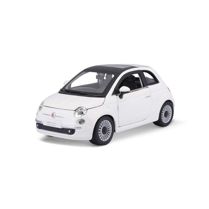 Bburago 1/24 Fiat 500 2007 Белый / Металлическая модель, Готовая модель 18-22106