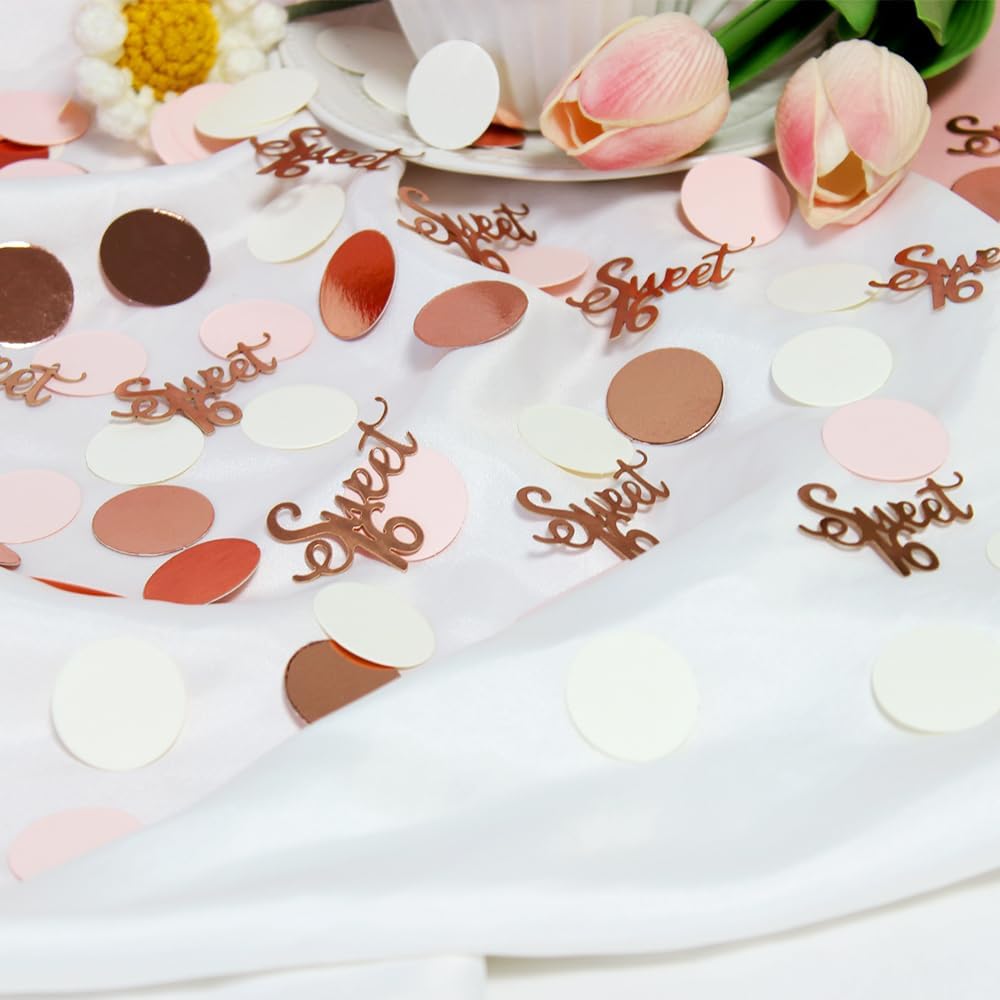 Sweet 16 Birthday Decorations for Girl Happy 16th Birthday Confetti Wedding Anniversary Table Scatter Party Supplies 300PC