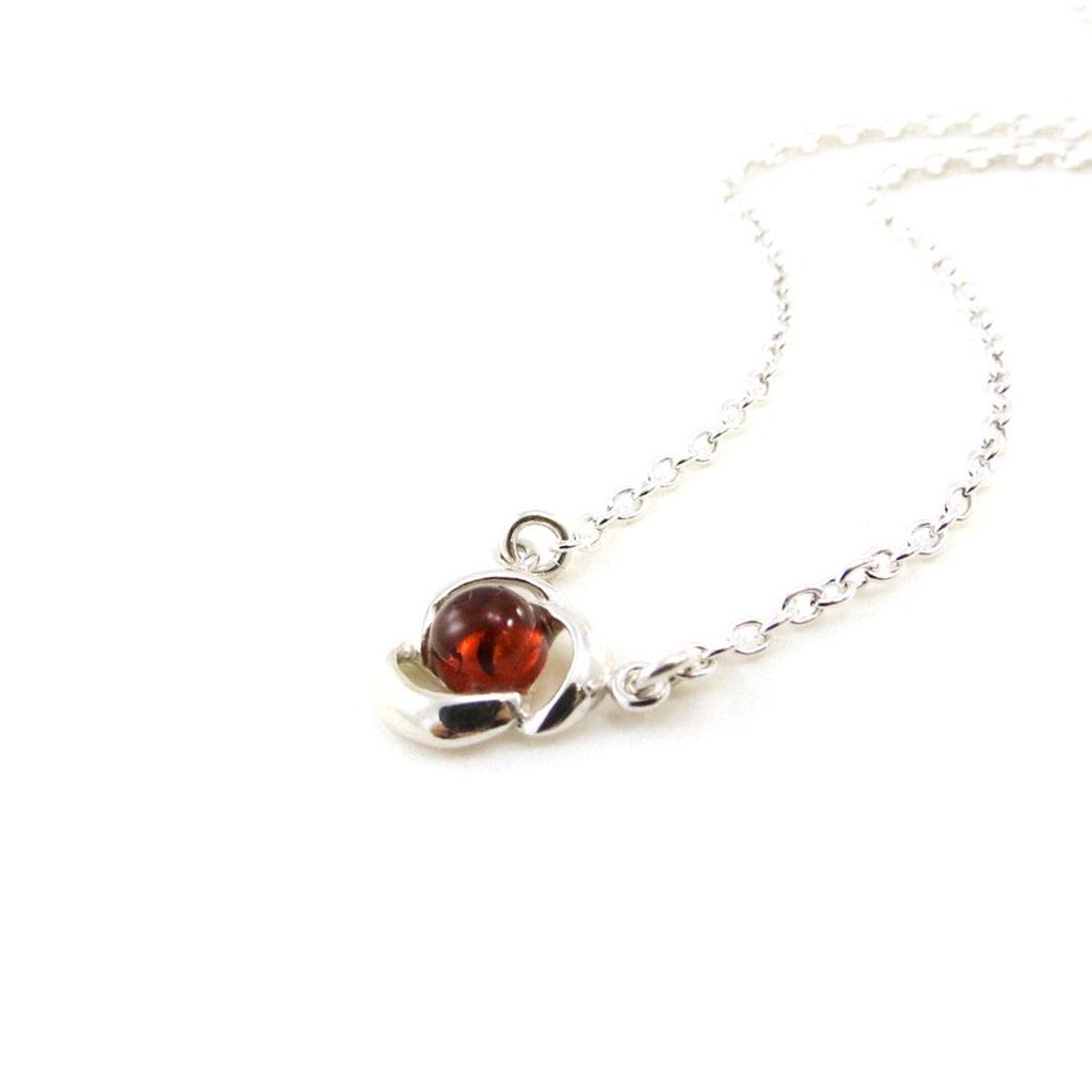 Les Trésors De Lily [J0017] - Handmade Silver Necklace 'Inspiration' Amber Silver (rhodium-plated) - 12 Mm