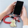 Golden Chinese Lion Dance Keychain Charm