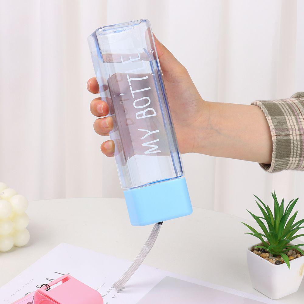 500ML Outdoor Plastic Portable Coffee Juice Cup Square Sports Water Bottle Drinking Cup