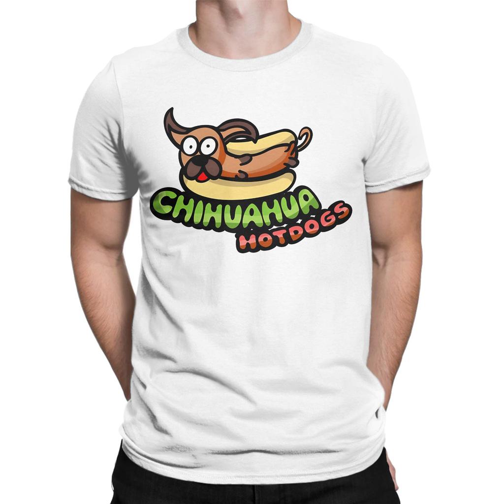 Chihuahua Hotdogs Funny Graphic 100 Cotton Tshirt Chud Consuming Hotdogs Tops Tees For Unisex