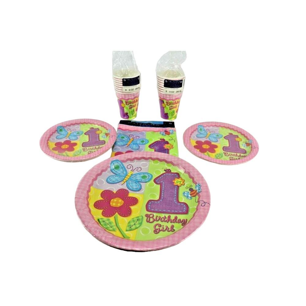 Одноразовые тарелки Hugs And Stitches Paper на первый день рождения (Пакет из 8)