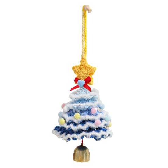 Рождественское украшение на елку многослойное мини-вязаное крючком рождественское дерево подвесное украшение