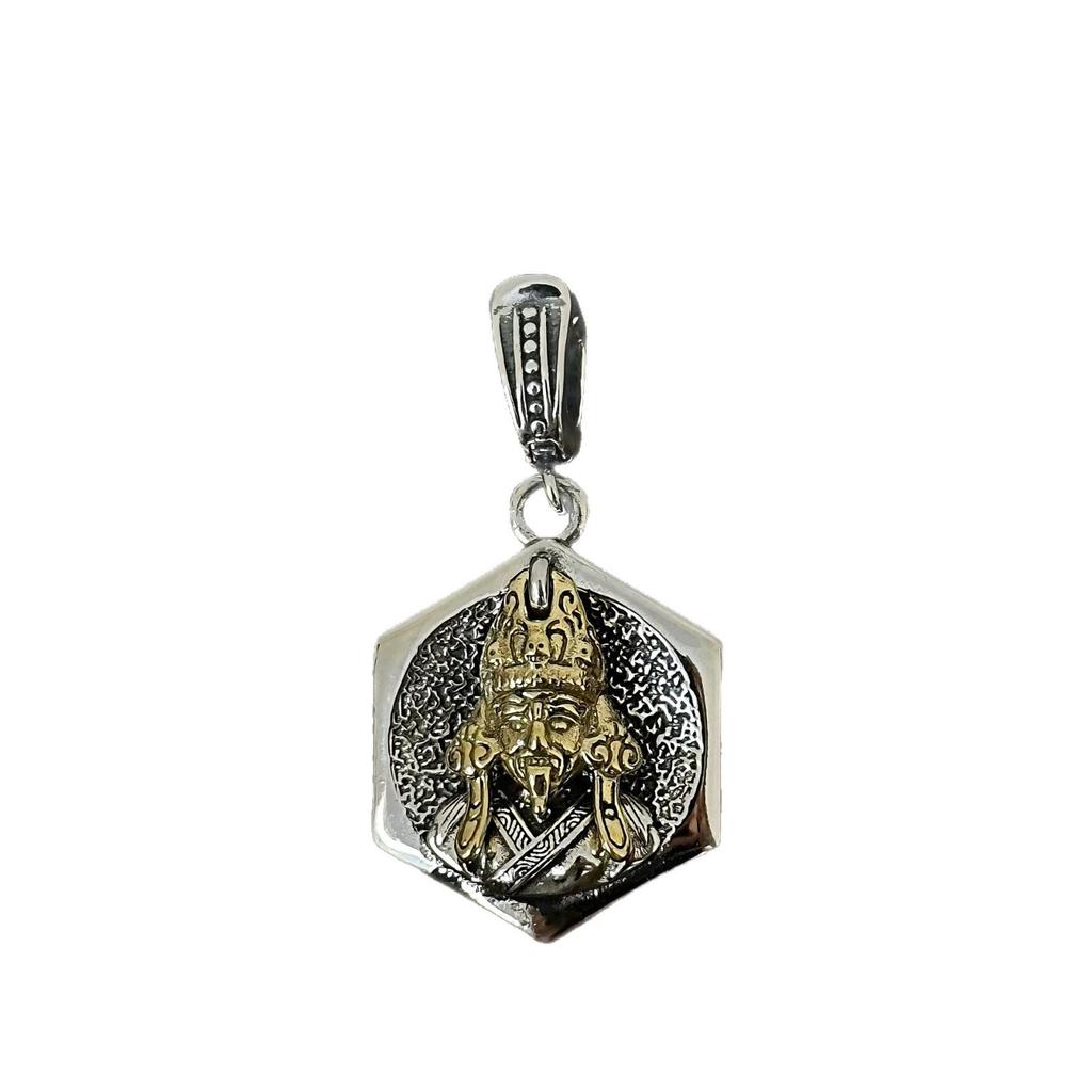 S925 Sterling Silver Dakini Lhamo Buddha Necklace - Vintage Tibetan Goddess of Wealth Pendant