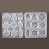 1pc New DIY Crystal Epoxy Mold Christmas Tree Snowflake Elk Pendant Keychain Listing Jewelry Silicone Mold Set  Silicone Molds