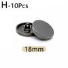 10pcs Shank Sewing Buttons Windbreaker Coat Shirt Button Metal Buttons Round Flat Shape