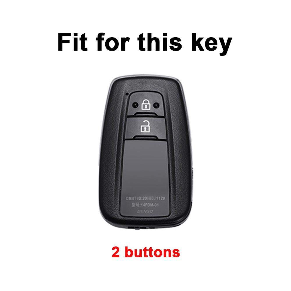 2 кнопки TPU кожаный чехол для автомобильного ключа чехол для Toyota Prius Camry Corolla CHR C-HR RAV4 Land Cruiser Prado Shell Fob аксессуары