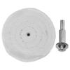 Accessories Polishing Wheels Cotton Cloth White With Connecting Rod 1 Set