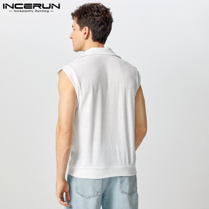 INCERUN Мужские летние повседневные майки без рукавов в стиле пэчворк