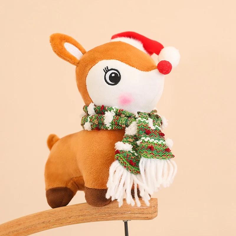 Милая рождественская серия кукла лось плюшевая игрушка мягкая мультяшная подушка олень для детей девочек рождественский подарок декор комнаты реквизит хорошее качество