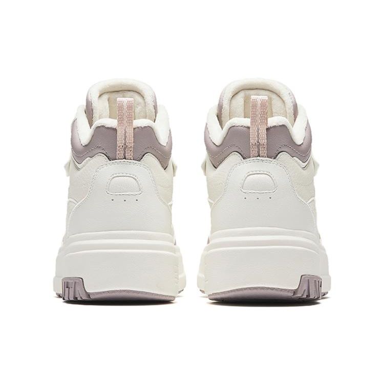 Anta Удобные универсальные нескользящие износостойкие высокие скейт-кеды с флисовой подкладкой для женщин светло-фиолетовые 922348902-3