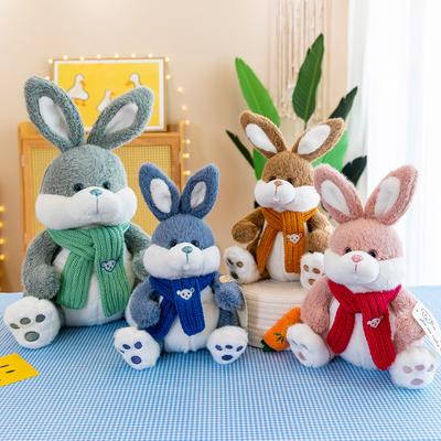 Плюшевая игрушка кролик, мягкая, милая, подарок для девочек, кукла, кукла-кролик, шарф, кукла