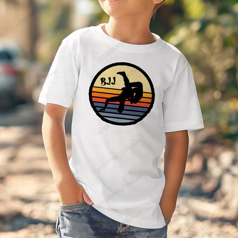 Рашгард Джиу-джитсу Murder Yoga Kid Повседневная детская футболка с новым принтом Футболка для девочек с коротким рукавом и круглым вырезом Летние топы Футболка