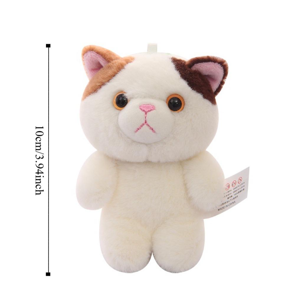 PP Cotton Plush Cat Keychain Meow Plush Cat Doll Pendant Car KeyRing Cat Plush Keyring Bag Pendant